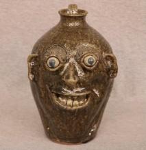Folk Art Face Jug