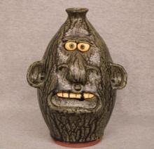 Folk Art Face Jug