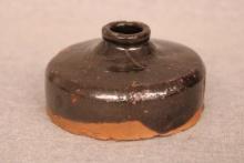 Brown Glazed Ink Well