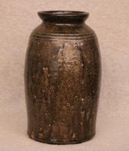 Southern Alkaline-Glazed Stoneware Jar  10"