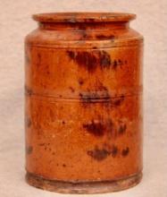 Southern Redware Jar with Manganese Decoration