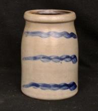 Stoneware 3 striped Canner Jar