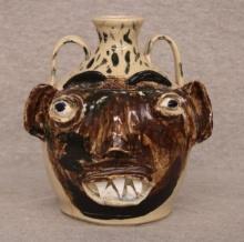 Folk Art Face Jug