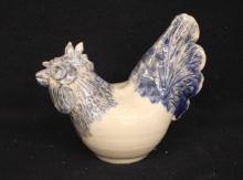 Stoneware Rooster Figural Sculpture