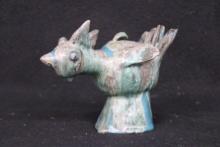 Stoneware Bird Figural Sculpture