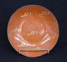 Redware Slip-Decorated Plate