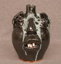 Folk Art Face Jug