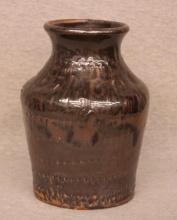 Southern Redware Alkaline-Glazed 8" Bottle