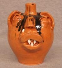 Folk Art Face Jug