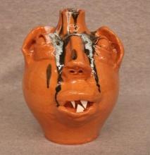 Folk Art Face Jug