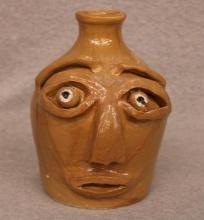 Folk Art Face Jug