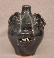 Folk Art Face Jug