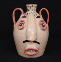 Folk Art Face Jug