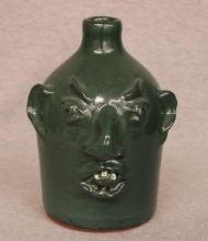 Folk Art Face Jug