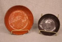 Pair of Glazed Redware Plates