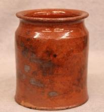 Redware with Manganese Decor - 4 1/2" Jar
