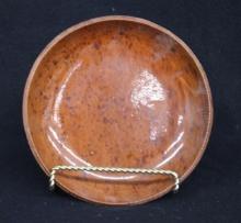 Pennsylvania Redware Pie Plate with Manganese Speckling