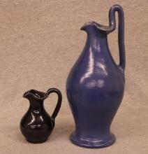 Pair of Art Pottery Ewers  Georgia Art Pottery