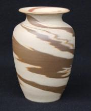Desert Sands Swirl Glaze Art Pottery Vase