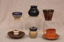 Grouping of 6 small Pottery items