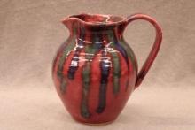 Studio Art Pottery Pitcher and Drip Glaze