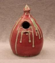 Studio Art Pottery Birdhouse and Drip Glaze