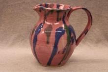 Studio Art Pottery Pitcher and Drip Glaze