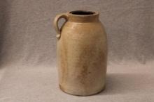 Salt-Glazed Stoneware Jar with Handle