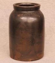 Cowden & Wilcox Stoneware Wax-Seal Canning Jar