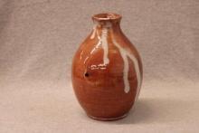 7 1/2" redware oviod vase