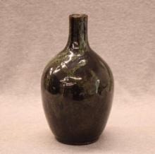 7" glazed pottery bottle