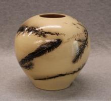 Turn & Burn Pottery Feather Vase  Seagrove, NC
