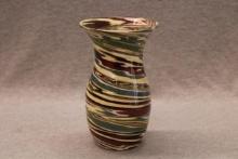 Desert Sands Swirl Glaze Art Pottery Vase - 6"