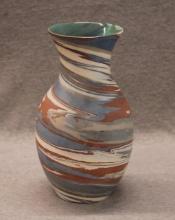 Desert Sands Swirl Glaze Art Pottery Vase -8"