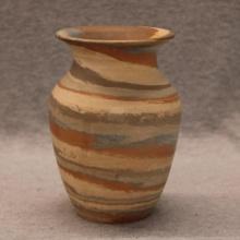 Desert Sands Swirl Glaze Art Pottery Vase - 6"