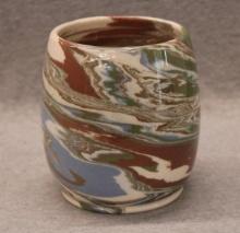 Desert Sands Swirl Glaze Art Pottery Vase - 4 1/2"