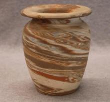 Desert Sands Swirl Glaze Art Pottery Vase - 5"