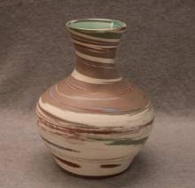 Desert Sands Swirl Glaze Art Pottery Vase -8"