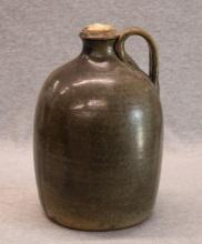 Alkaline-Glazed Stoneware 7 1/2 in. Storage Jug