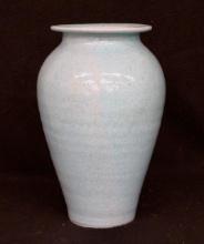 Carolina Pottery Blue-Glazed 10.5" Vase