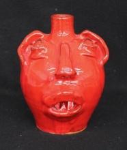 Folk Art Face Jug
