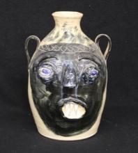 Old Haus Pottery Folk Art Head Jug
