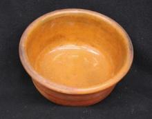 Early American redware mixing bowl