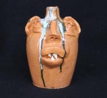 Folk Art Face Jug