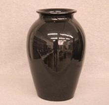 11" Black Glazed Vase
