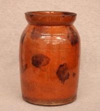 Southern Redware Jar with Manganese Decoration