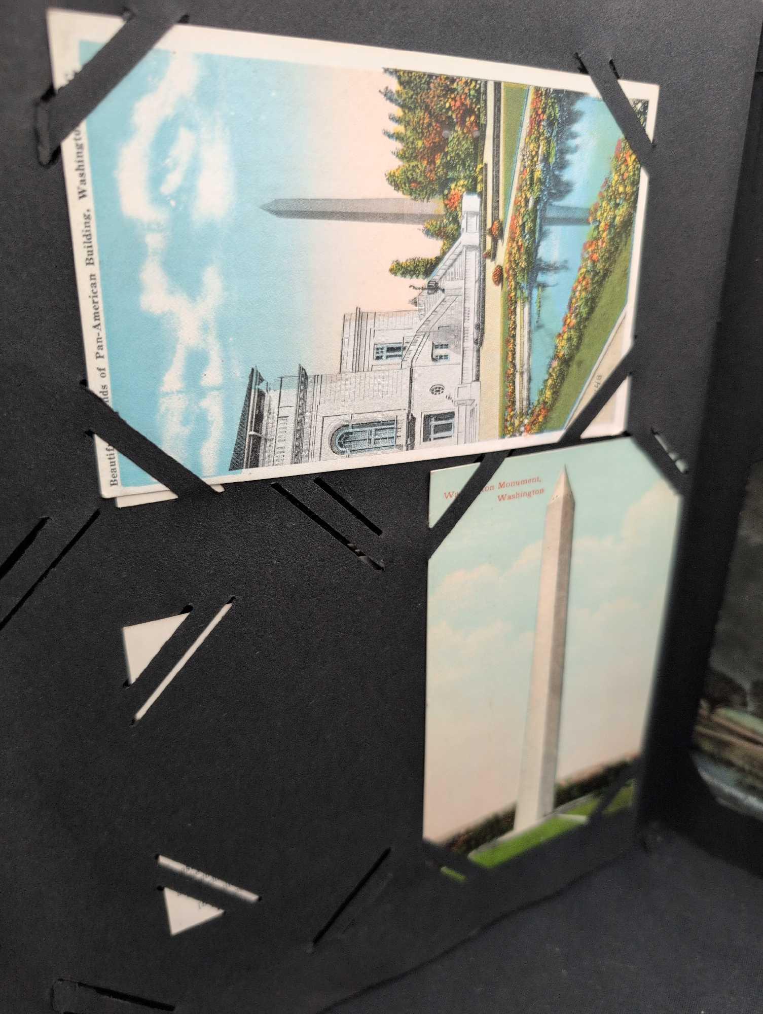 Post card album with a great selection of Washington DC, White House, Landmarks, Philadelphia,