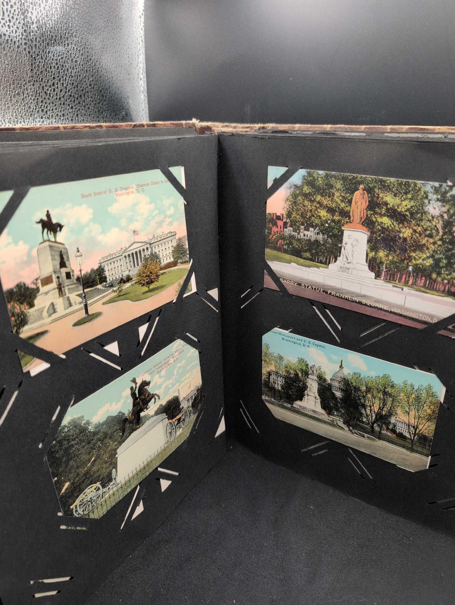 Post card album with a great selection of Washington DC, White House, Landmarks, Philadelphia,