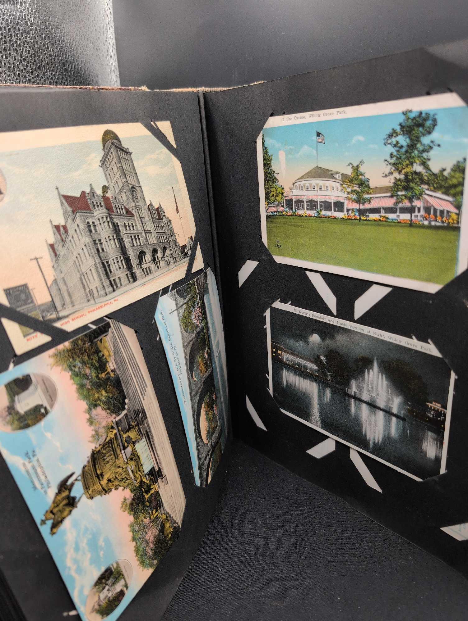 Post card album with a great selection of Washington DC, White House, Landmarks, Philadelphia,