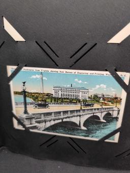 Post card album with a great selection of Washington DC, White House, Landmarks, Philadelphia,
